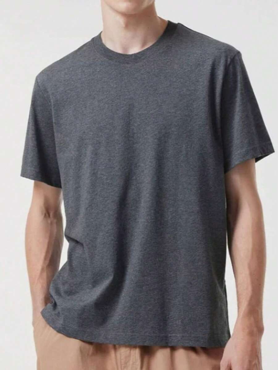 Camiseta Masculina Básica com Corte Regular – ideal para o verão Confortável e Respirável