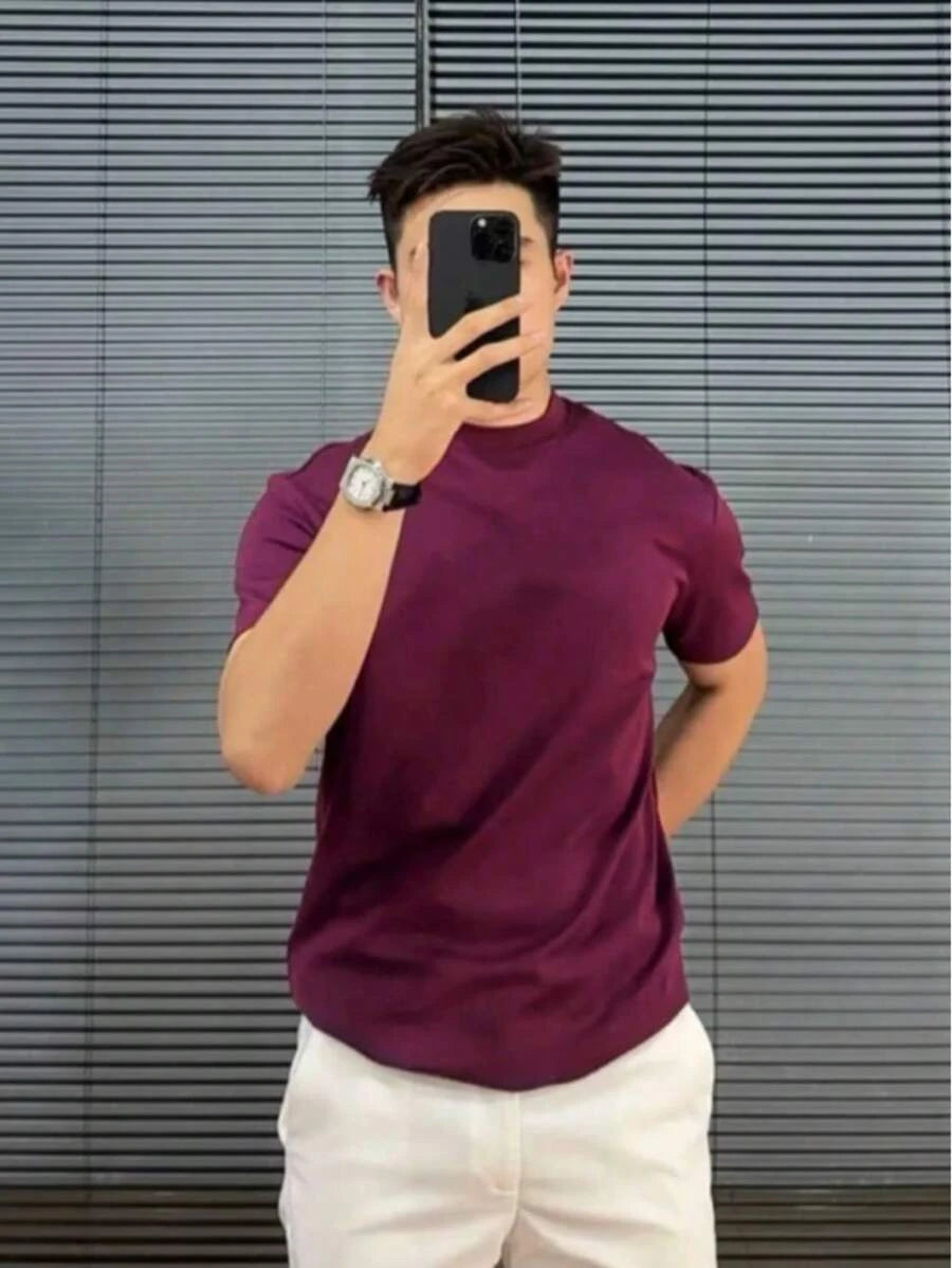 Camiseta Masculina Básica com Corte Regular – ideal para o verão Confortável e Respirável