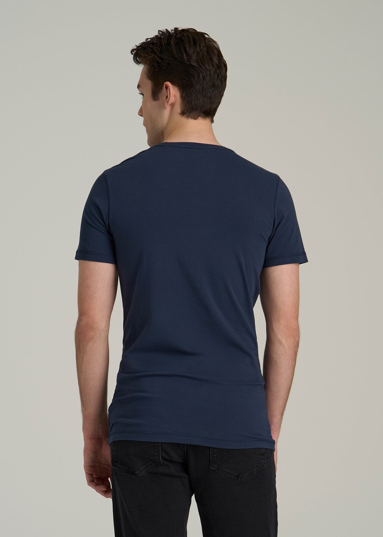 The Essential SLIM-FIT Crewneck Tee for Tall Men in Navy
