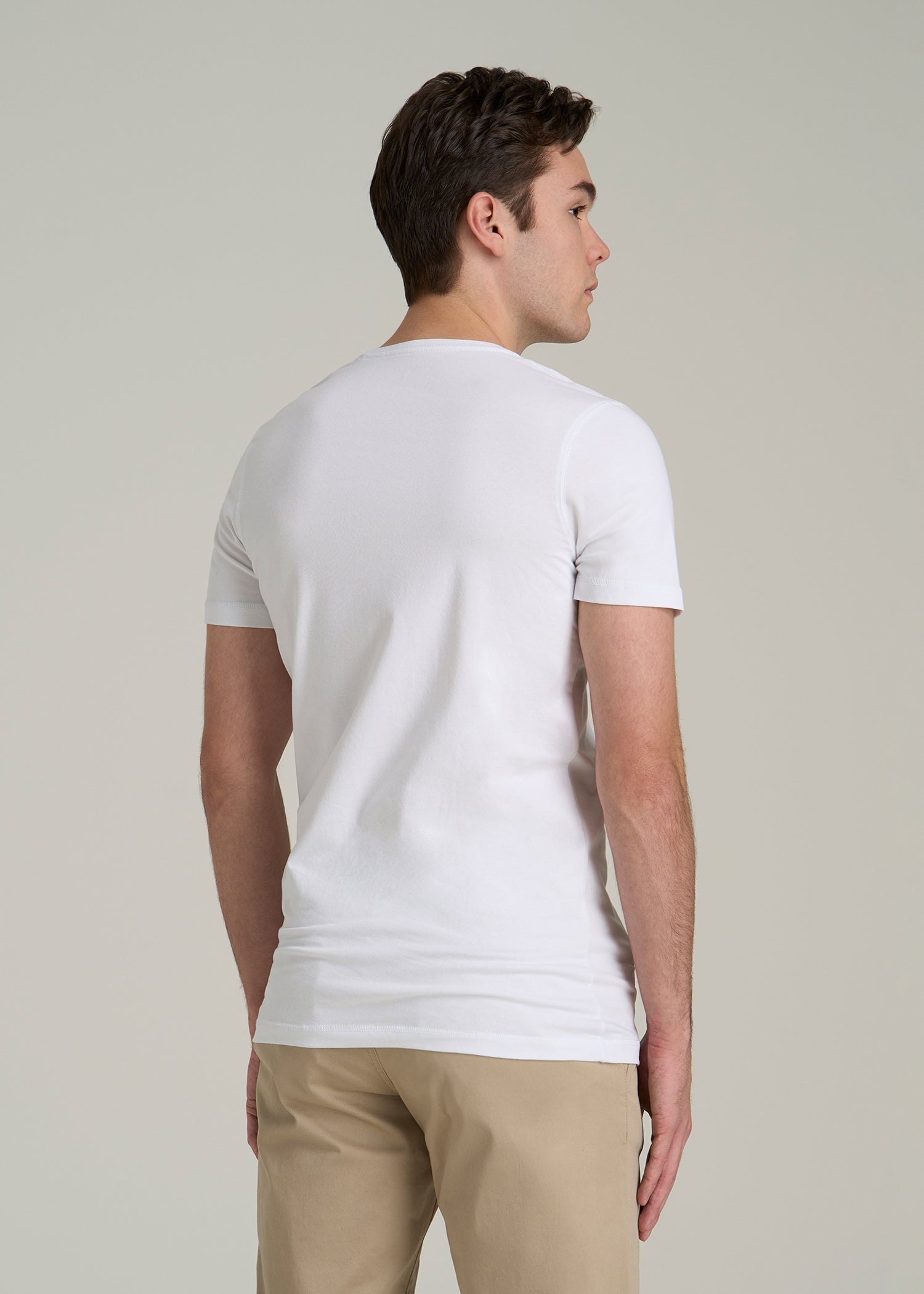 The Essential SLIM-FIT Crewneck Tee for Tall Men in White