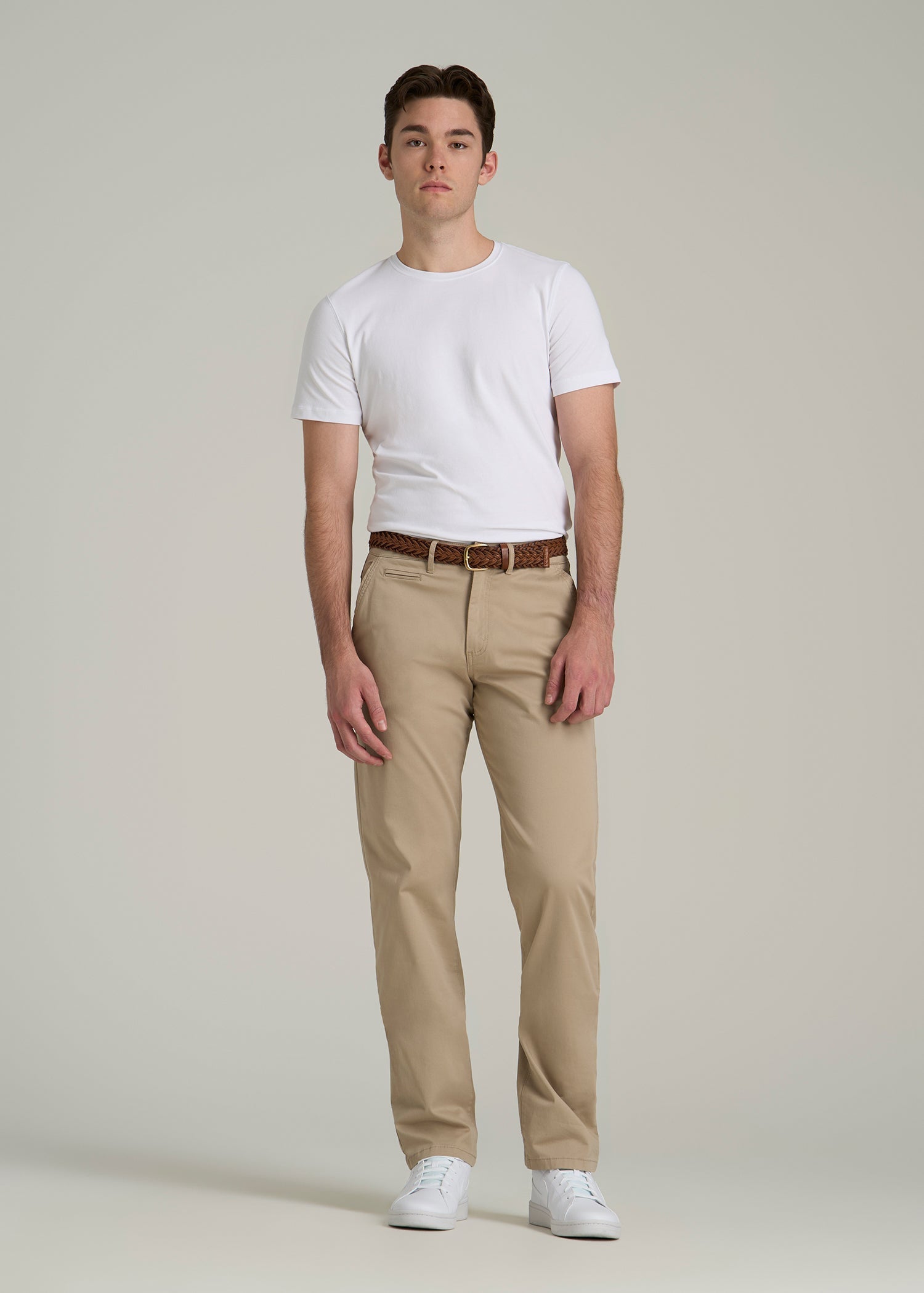 The Essential SLIM-FIT Crewneck Tee for Tall Men in White