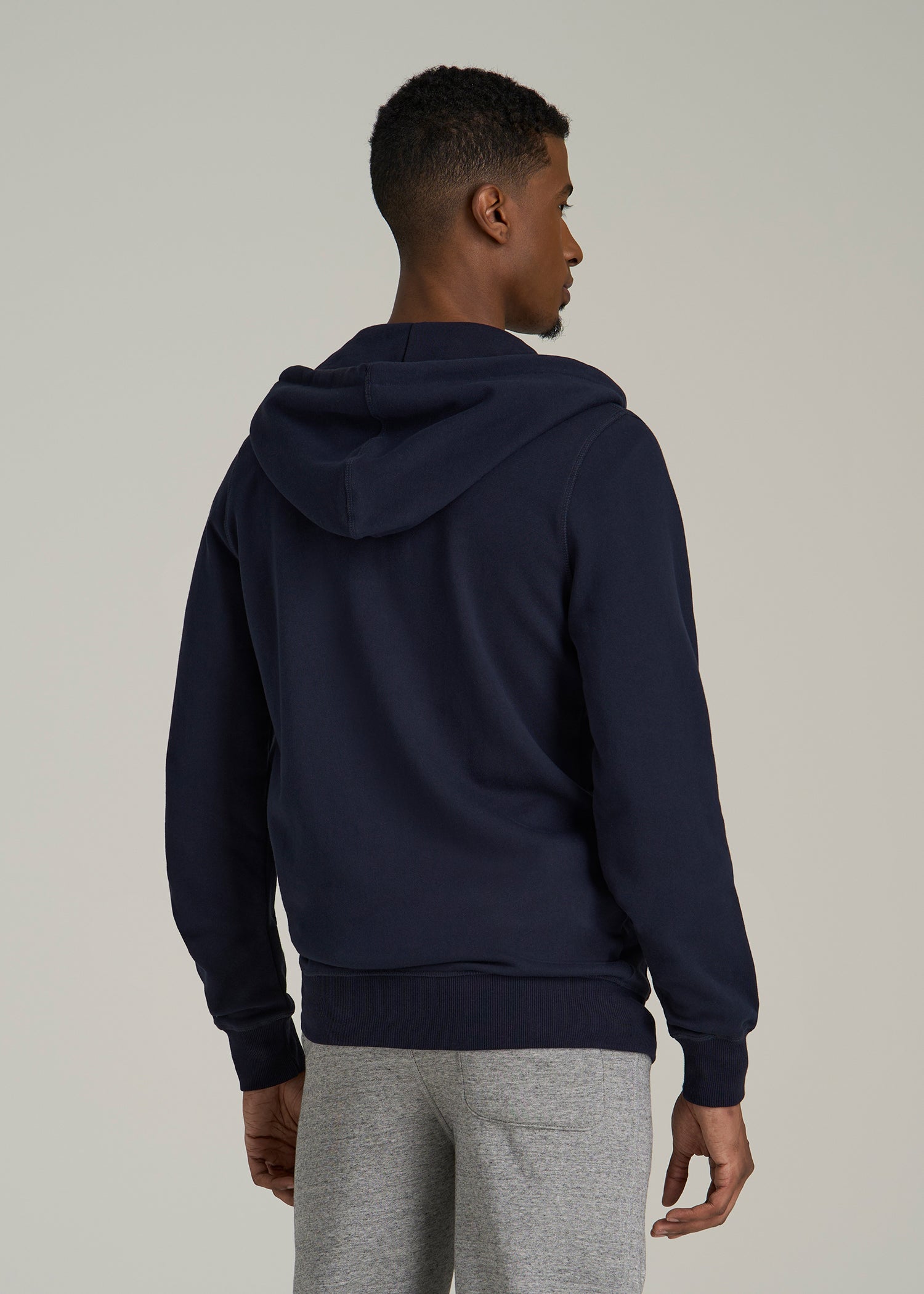Wearever 2.0 French Terry Full-Zip Hoodie for Tall Men in Evening Blue