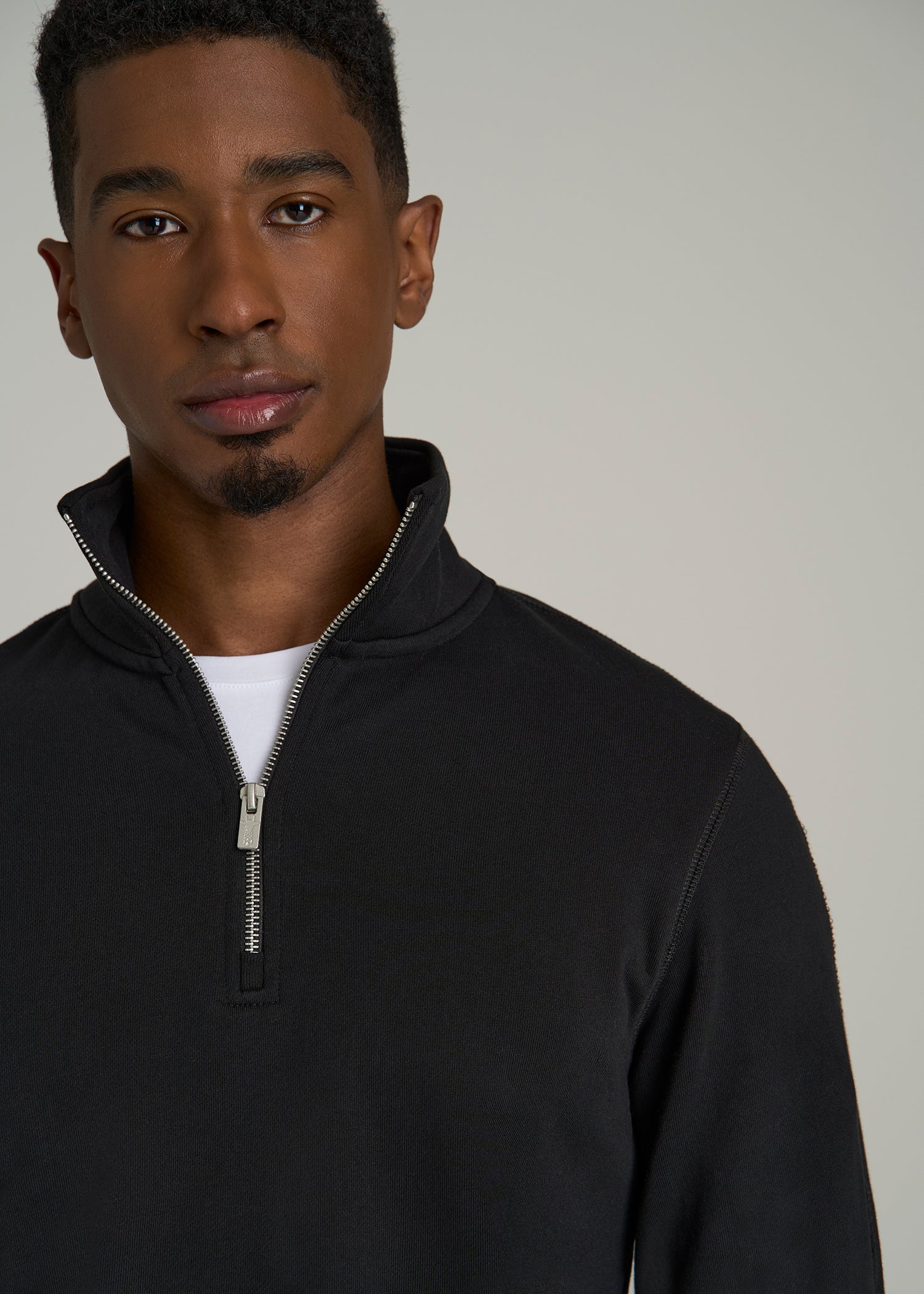 Wearever 2.0 French Terry Quarter-Zip Sweatshirt for Tall Men in Black